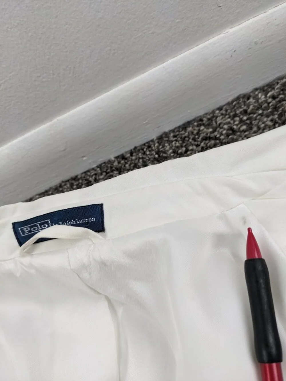 Vintage Polo Ralph Lauren Unstructured Cotton Sport Coat White Mens Medium 40R